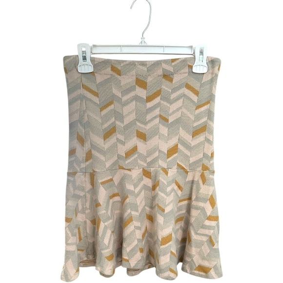 Anthropologie Moth Knit Fit and Flare Chevron Skirt M - Picture 3 of 5